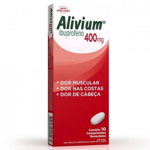Alivium ( Ibuprofeno) 400 mg com 10 Comprimidos Revestidos 1