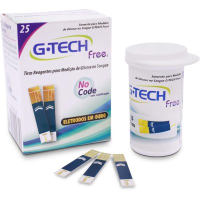Tiras Reagentes p/ Uso no Monitor de Glicemia G-Tech Free 1