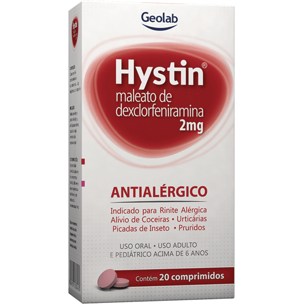 Hystin 2 mg c/ 20 comprimidos - Cirúrgica Marcelina